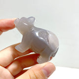 15 pieces Small Geode Agate Druzy Pig Carving - Wholesale Crystals