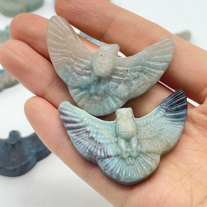 15 Pieces Trolleite Stone Owl Carving -Wholesale Crystals