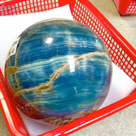 15KG Large Blue Onyx Sphere (Sea Freight Only) -Wholesale Crystals
