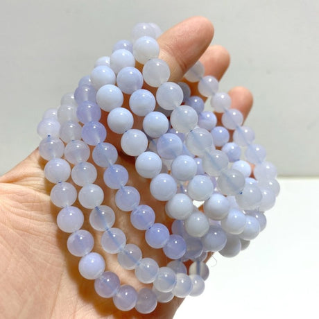 16 Pieces Blue Chalcedony Bracelets - Wholesale Crystals