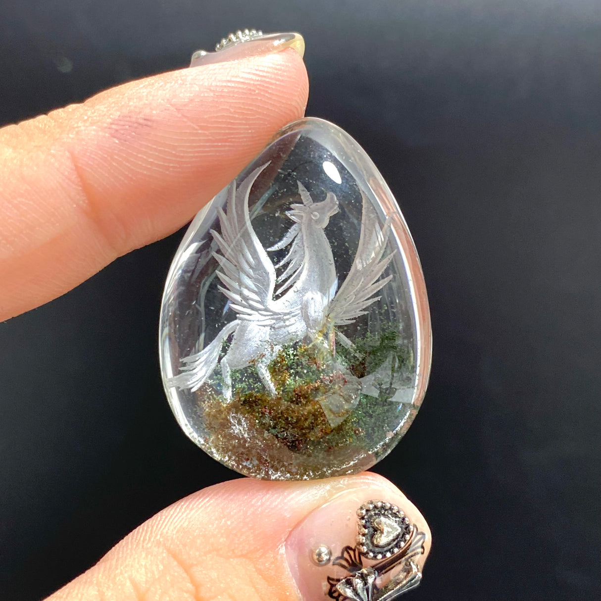 4 Pieces Unicorn Garden Quartz Inner Scene Carving