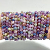 17 Pieces 8mm Colorful Spark Mica Mixed Color Bracelets - Wholesale Crystals