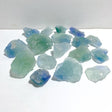 17 Pieces Blue Fluorite Mixed Calcite Raw Stone Specimen - Wholesale Crystals