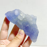 17 Pieces Blue Fluorite Mixed Calcite Raw Stone Specimen - Wholesale Crystals