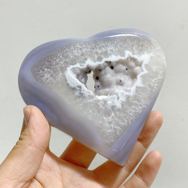 17 Pieces Geode Druzy Agate Heart -Wholesale Crystals