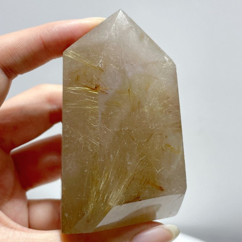 17 Pieces Gold Rutilated Quartz Points 2.2 - 3.6in - Wholesale Crystals