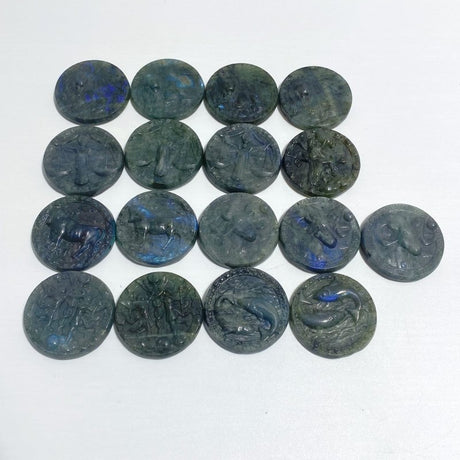 17 Pieces Labradorite Constellation Carving Clearance - Wholesale Crystals