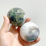 17 Pieces Moss Agate Spheres - Wholesale Crystals