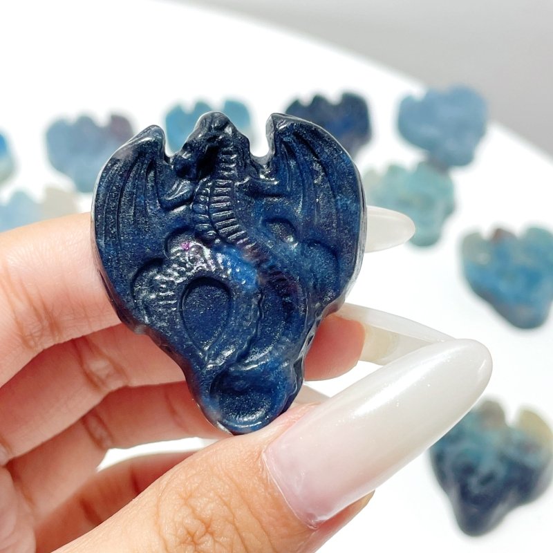 17 Pieces Trolleite Stone Flying Dragon Carving - Wholesale Crystals