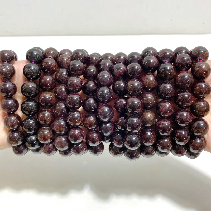 18 Pieces 14mm Garnet Bracelets -Wholesale Crystals
