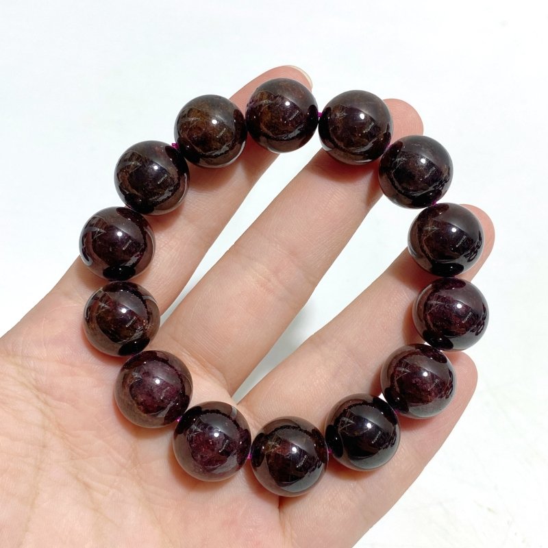 18 Pieces 14mm Garnet Bracelets -Wholesale Crystals