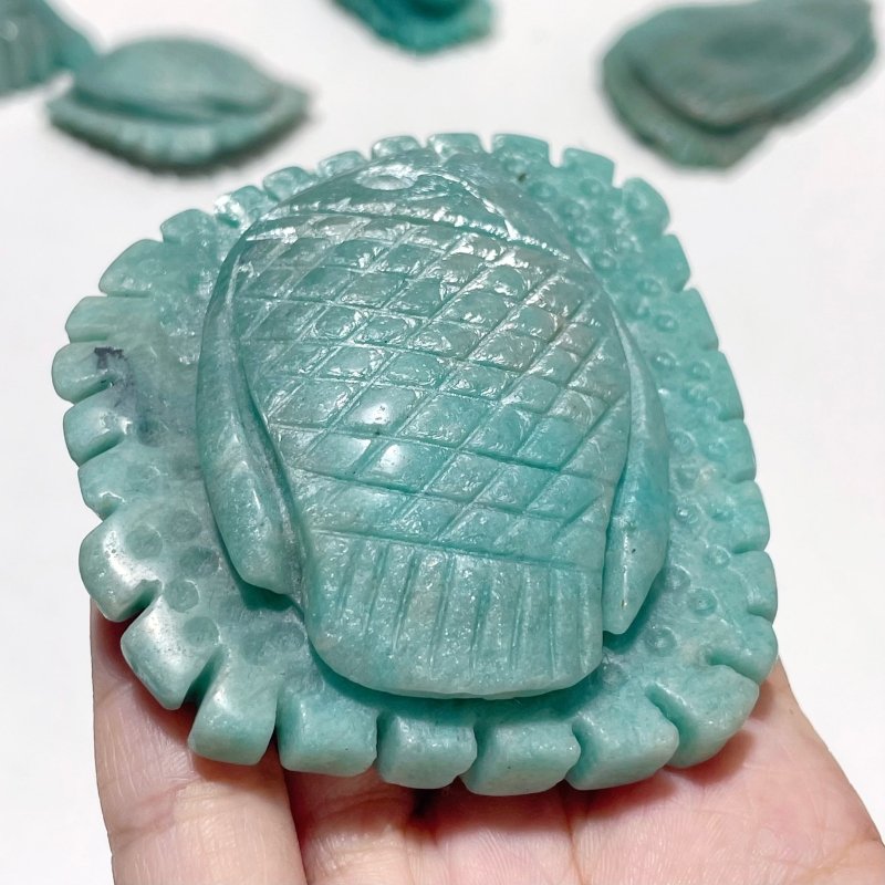 19 Pieces Beautiful Amazonite Sea Animal Carving - Wholesale Crystals