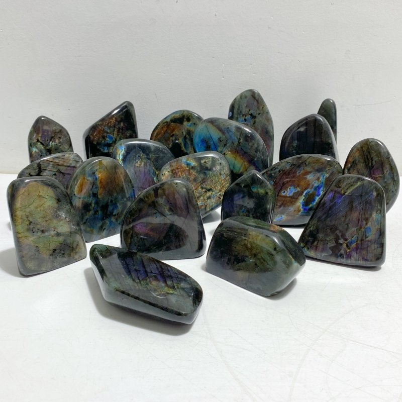 19 Pieces Beautiful Polished Labradorite Free Form -Wholesale Crystals