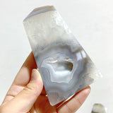 19 Pieces Geode Druzy Agate Four - sided Tower Point - Wholesale Crystals