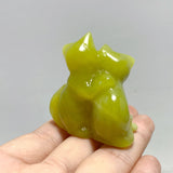 Obsidian Green Jade Cuddle Cat Carving Wholesale