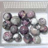 16 Pieces Pink Tourmaline Spheres Balls