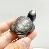 Silver Sheen Obsidian Turtle Carving Wholesale