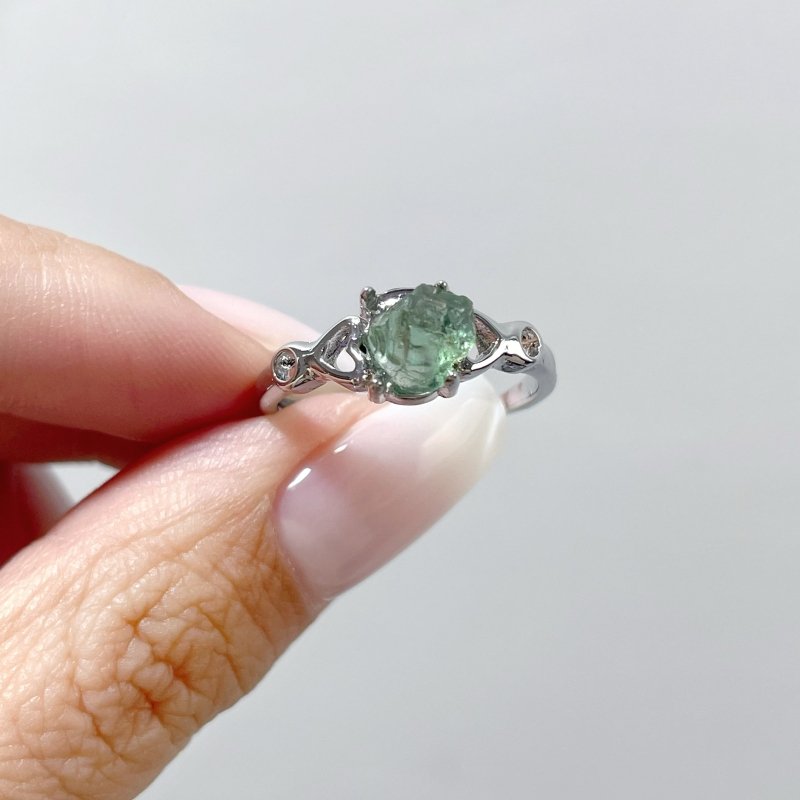 2 Color Clear Apatite Green&Blue Ring - Wholesale Crystals