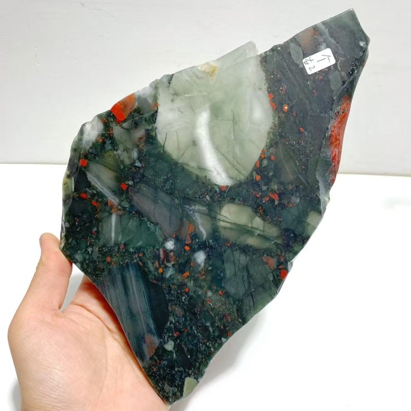 2 Pairs Africa Blood Stone Butterfly Wing Carving With Stand - Wholesale Crystals