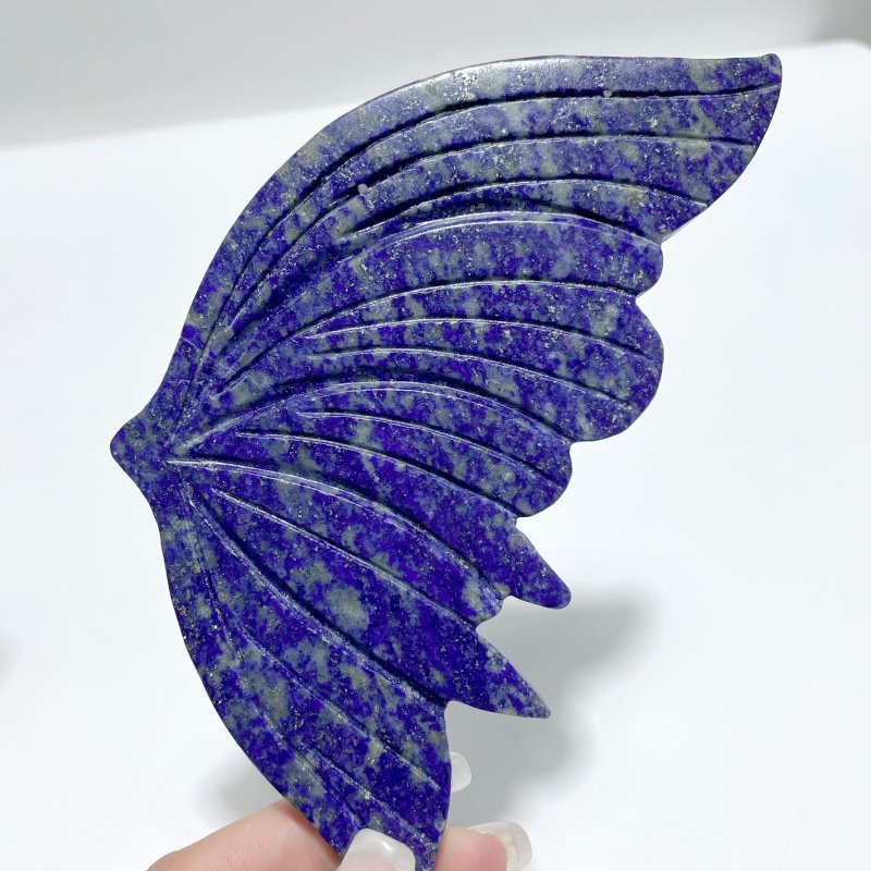 2 Pairs Large Lapis Lazuli Butterfly Carving With Stand - Wholesale Crystals