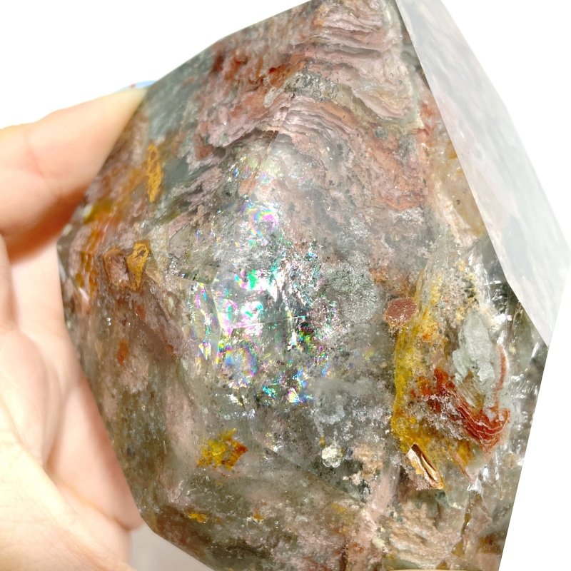 2 Pieces Beautiful Garden Quartz Free Form With Stand Home Decor - Wholesale Crystals