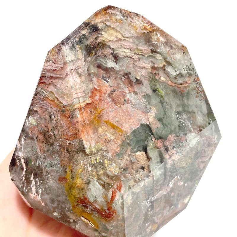 2 Pieces Beautiful Garden Quartz Free Form With Stand Home Decor - Wholesale Crystals