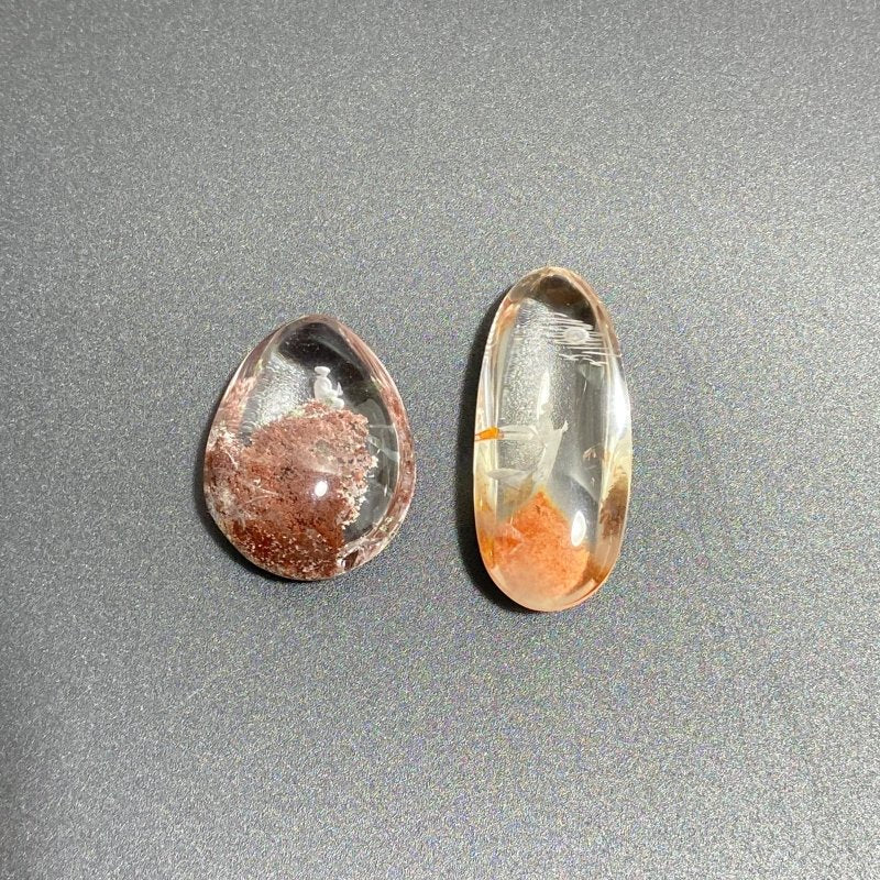 2 Pieces Buddhist Monk Bodhi Kensho Garden Quartz Inner Scene Carving -Wholesale Crystals