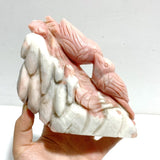 2 Pieces Cute Pink Opal Bird Carving - Wholesale Crystals