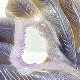 2 Pieces Geode Agate Druzy Nine-tailed Fox Carving 13 -Wholesale Crystals