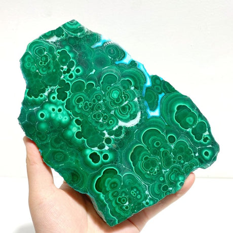 2 Pieces High Quality Beautiful Chrysocolla Mixed Malachite Slab Specimen 3 - Wholesale Crystals