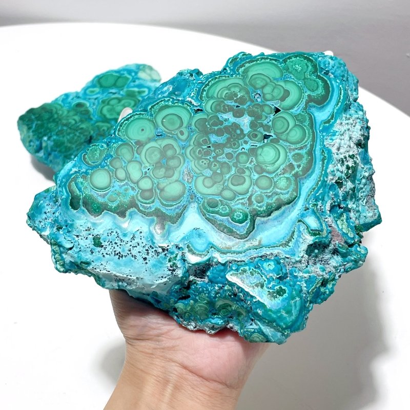 2 Pieces High Quality Beautiful Chrysocolla Mixed Malachite Slab Specimen - Wholesale Crystals