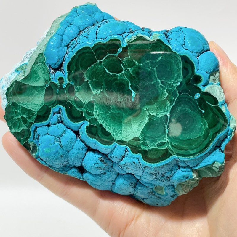 2 Pieces High Quality Chrysocolla Mixed Malachite Slab Specimen -Wholesale Crystals