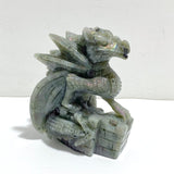 2 Pieces Labradorite Flying Dragon Castle Carving - Wholesale Crystals