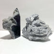 2 Pieces Large Black Clear Quartz Cluster Specimen For Collection - Wholesale Crystals