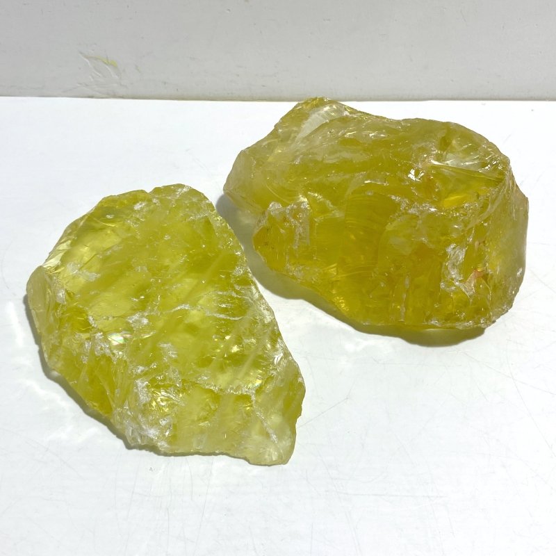 2 Pieces Large Citrine Raw Stone Specimen With Beautiful Rainbow 8 - Wholesale Crystals