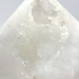 2 Pieces Large Geode Druzy White Moss Agate Four - sided Points - Wholesale Crystals