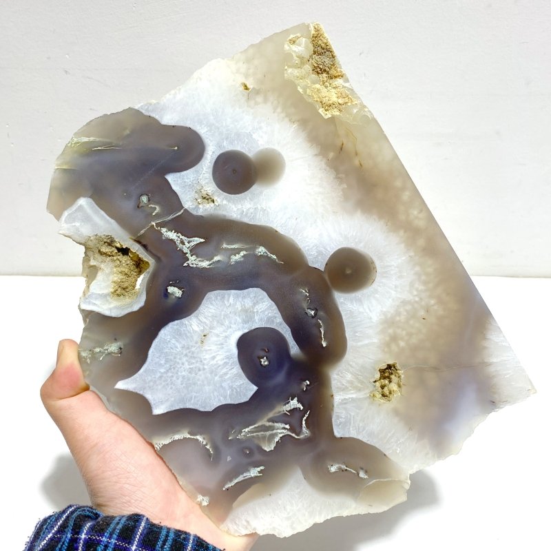 2 Pieces Large Moss Agate Slabs - Wholesale Crystals