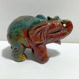 2 Pieces Large Ocean Jasper Elephant Carving -Wholesale Crystals