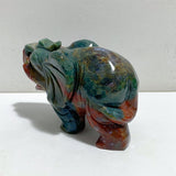 2 Pieces Large Ocean Jasper Elephant Carving -Wholesale Crystals