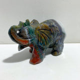 2 Pieces Large Ocean Jasper Elephant Carving -Wholesale Crystals