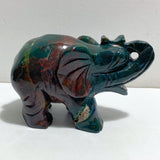 2 Pieces Large Ocean Jasper Elephant Carving -Wholesale Crystals