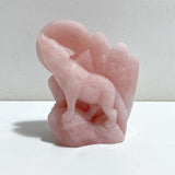 2 Pieces Rose Quartz Wolves Carving -Wholesale Crystals