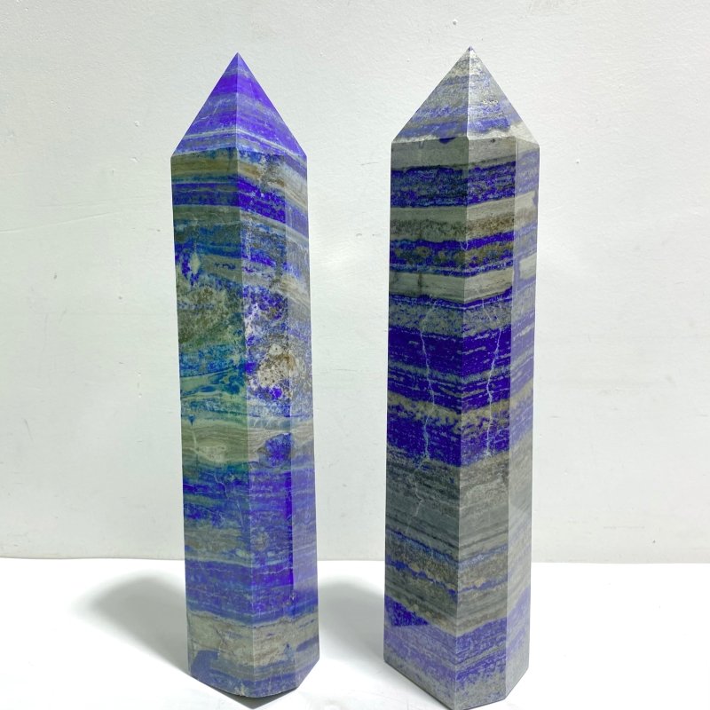2 Pieces Tall Lapis Lazuli Points - Wholesale Crystals