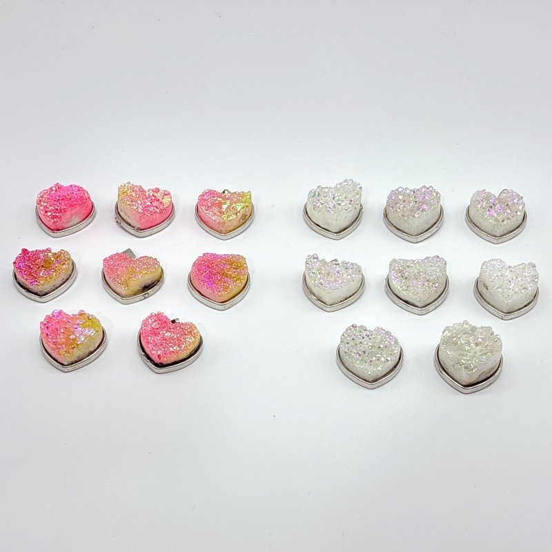 2 Types Aura Cluster Heart Pendant Wholesale - Wholesale Crystals