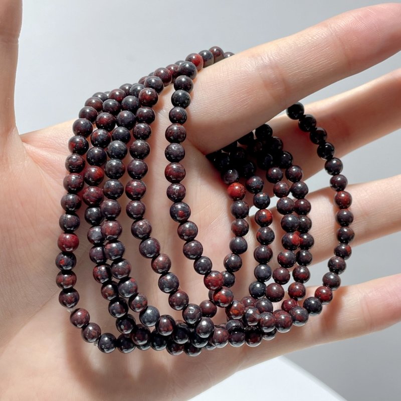 2 Types Mini Beads Bracelet Hematite Red Tiger Eye Wholesale - Wholesale Crystals