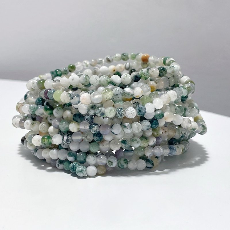 2 Types Mini Beads Bracelet Moss Agate China Shoushan stone Wholesale - Wholesale Crystals