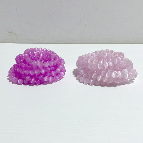 2 Types Purple Aura Selenite Bracelet Wholesale -Wholesale Crystals