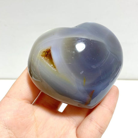 20 Pieces Black Orca Agate Heart 5 - Wholesale Crystals