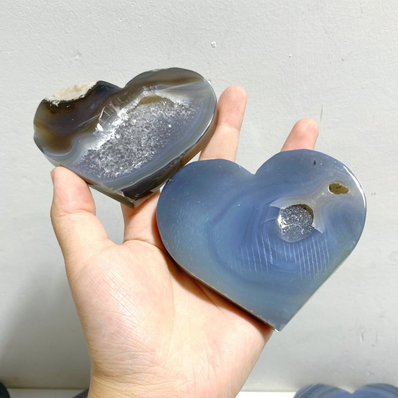 20 Pieces Geode Druzy Agate Heart -Wholesale Crystals