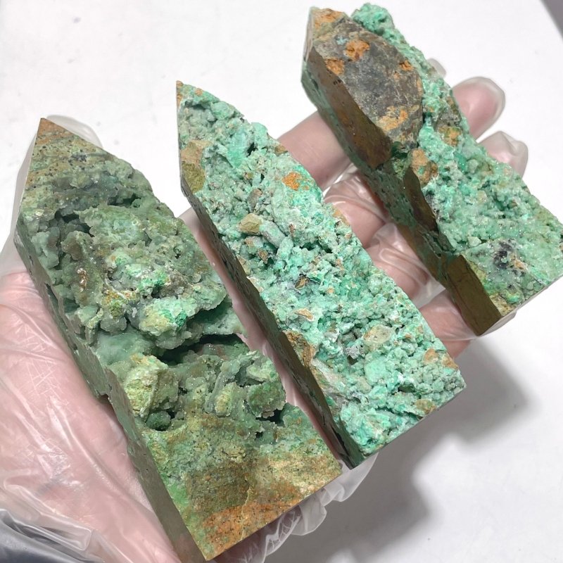 20 Pieces Indonesia Turquoise Druzy Geode Tower Points - Wholesale Crystals